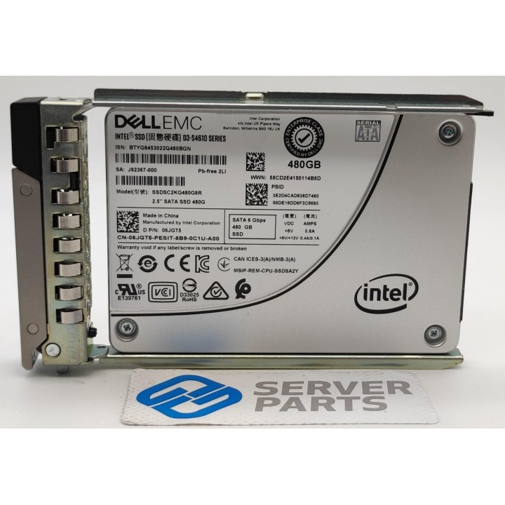 Dell 480GB SSD SATA 6G SFF Gen14 6JGT5