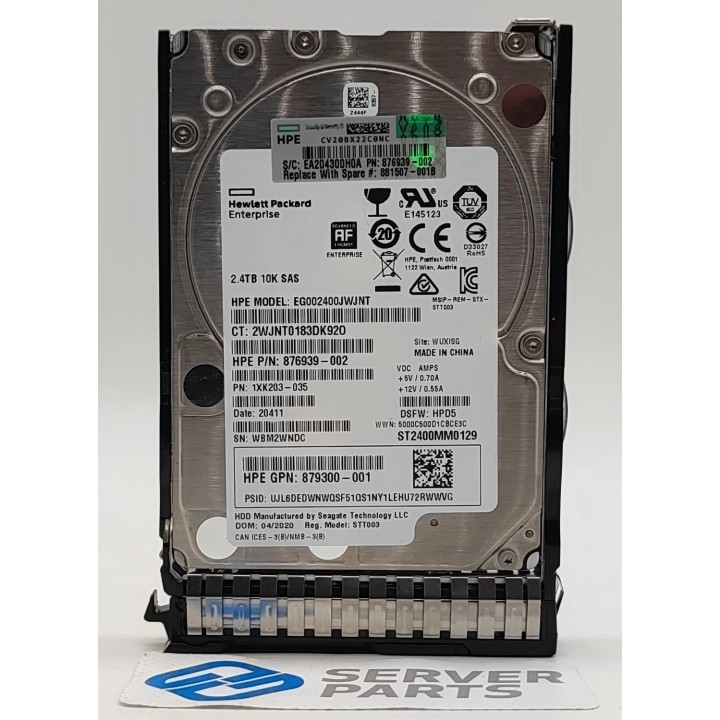 HP 2.4TB 10K SAS 12G SFF 881507-001