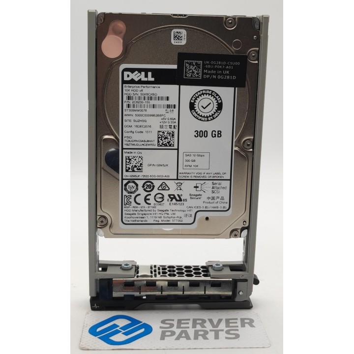 Dell 300GB 10K SAS 12G Gen13 SFF 2M5JK