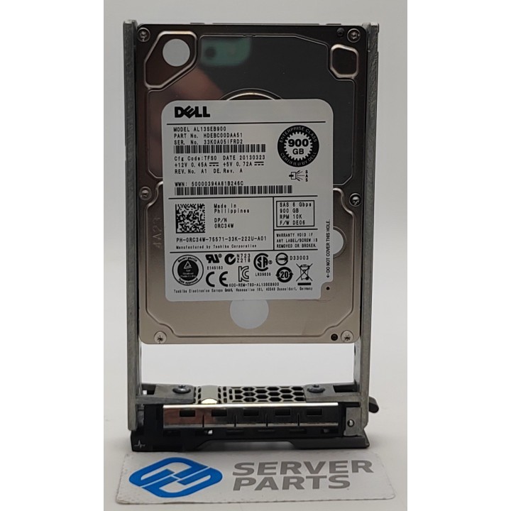 Dell 900GB 10K SAS 6G Gen13 SFF RC34W