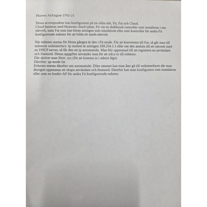 Huawei Airengine 5761-21 Wifi 6 802.11ax