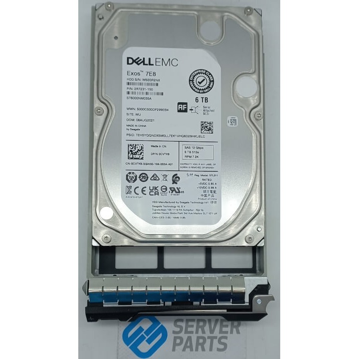 Dell 6TB 7.2K SAS 12G LFF CVTK9