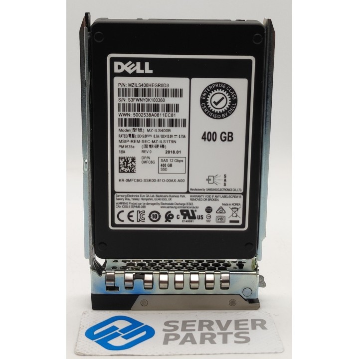 Dell 400GB SSD SAS 12G SFF Gen14 MFC6G