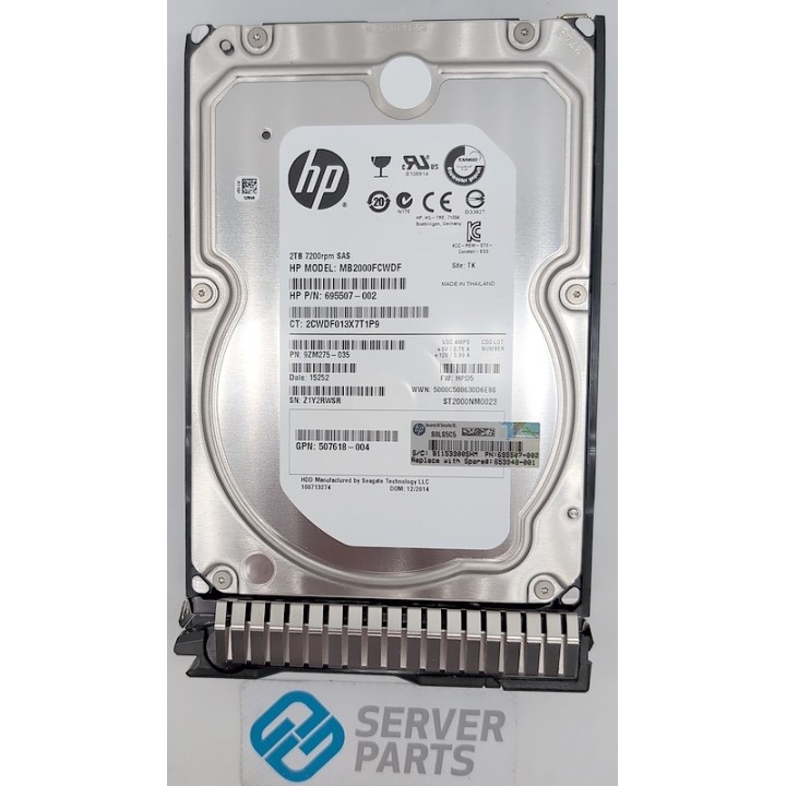 HP 2TB 3.5" 7.2K SAS 6G LFF 653948-001