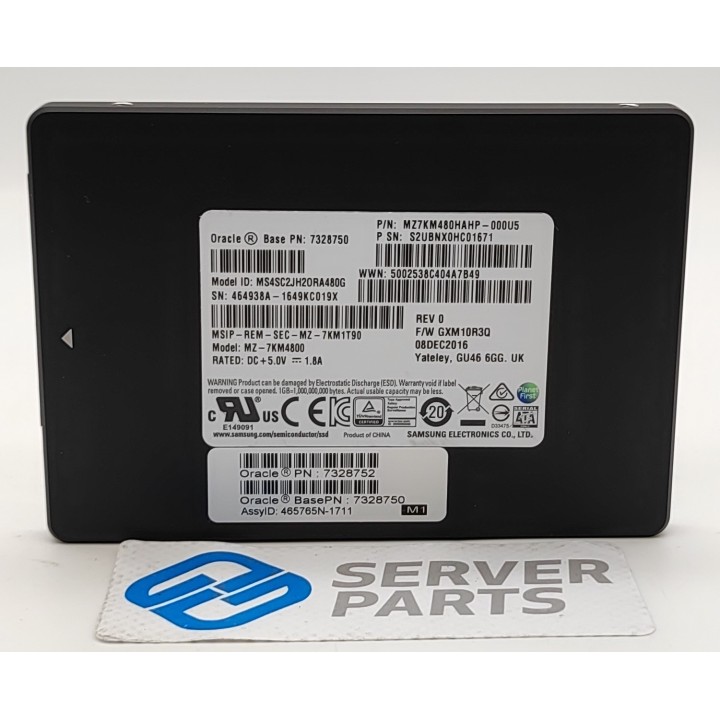 Oracle Samsung 480GB SSD SATA 2.5" 7328752