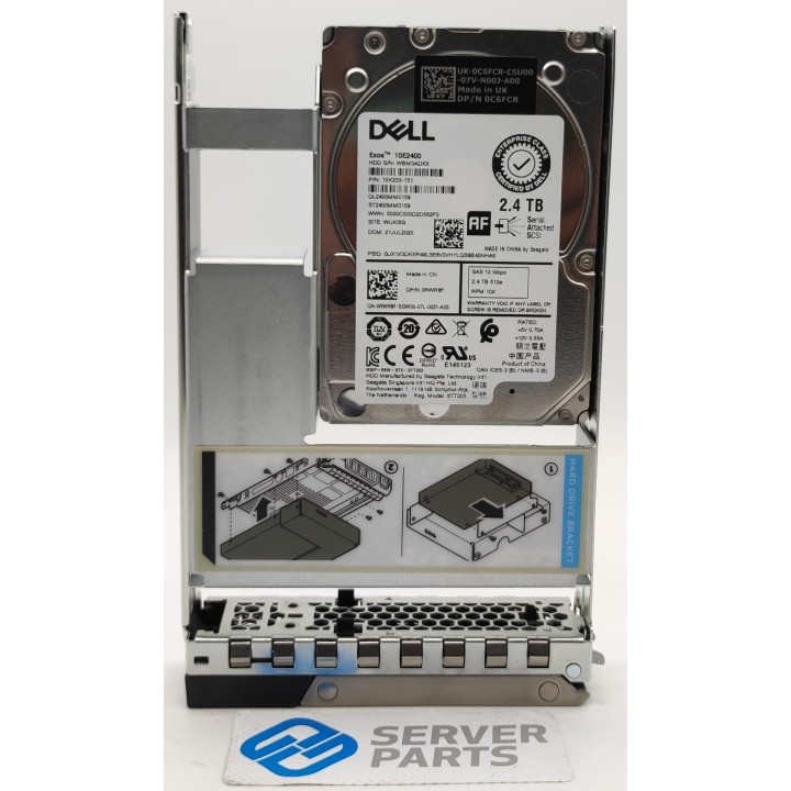 Dell 2.4TB 10K SAS 12G 512e LFF Gen14 RWR8F