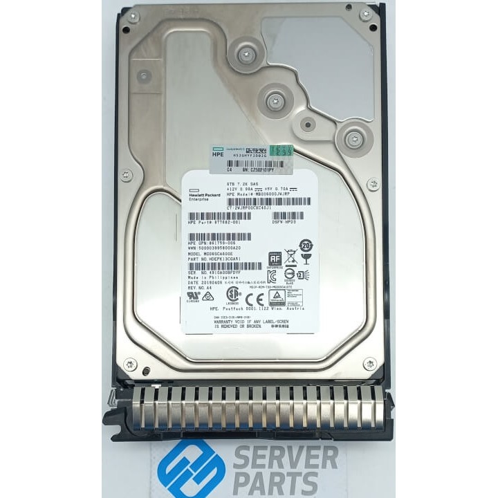 HP 6TB 7.2K SAS 12G LFF Gen8 862140-001