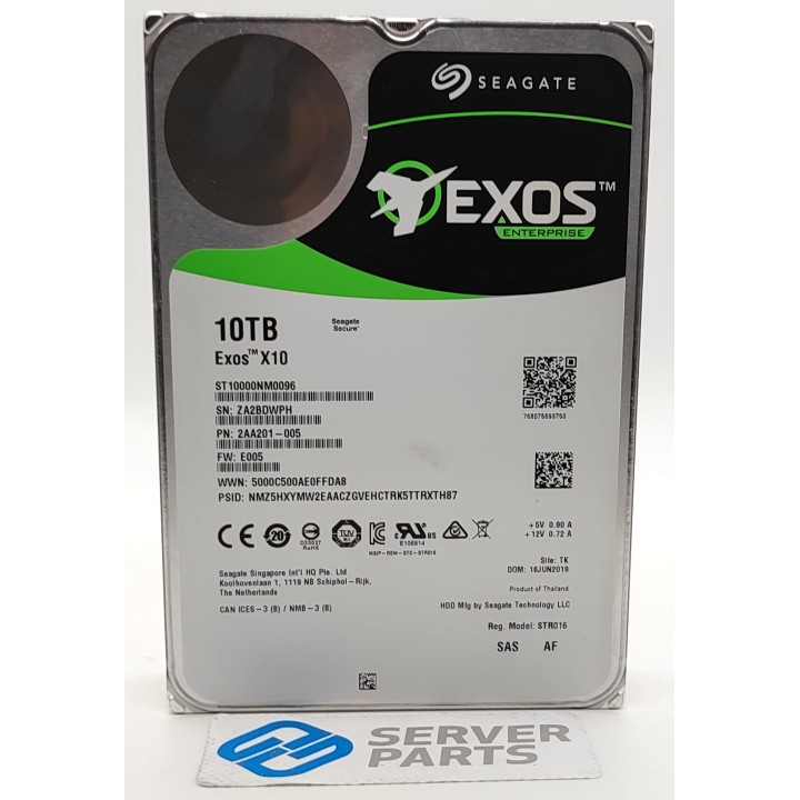 Seagate Exos X10 10TB 7.2K SAS 12G 3.5" ST10000NM0096