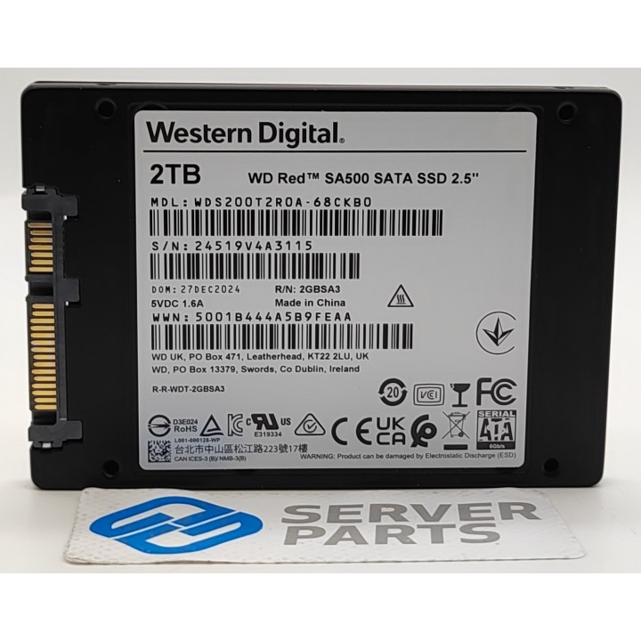 WD Red 2TB SSD SATA 6G 2.5" WDS200T2R0A-68CKB0