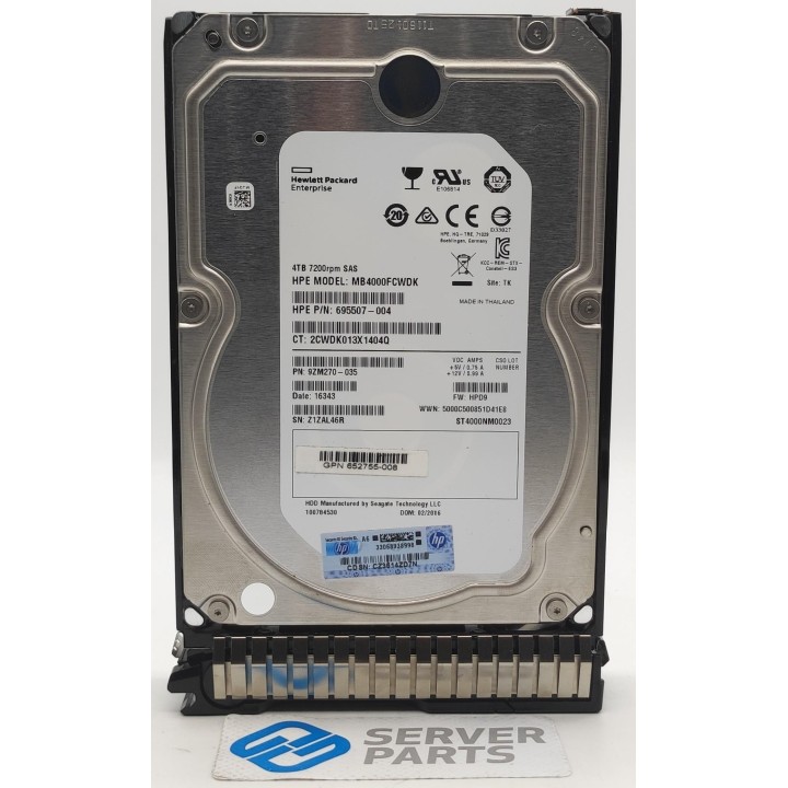 HP 4TB 7.2K SAS 6G LFF 695842-001
