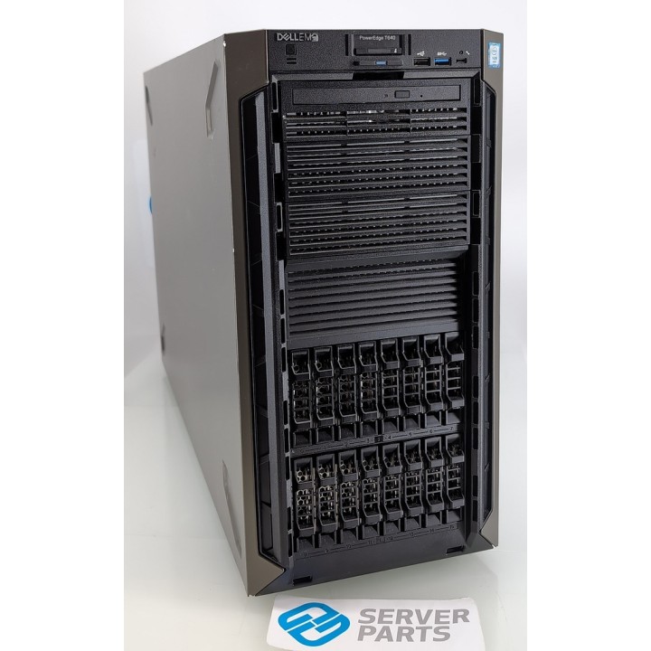 Dell EMC PowerEdge T640 1x6132 128GB 16x2.5" 10GbE H740P 2x750W utan front