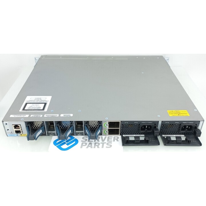 Cisco 48-portar GbE  PoE+ Switch WS-C3850-48P-S 2xPWR-C1-715WAC