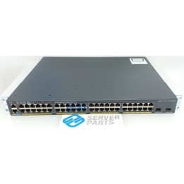 Cisco Catalyst 48-portar GbE PoE+ 740W 2xSFP+ Switch WS-C2960X-48FPD-L 1xStack