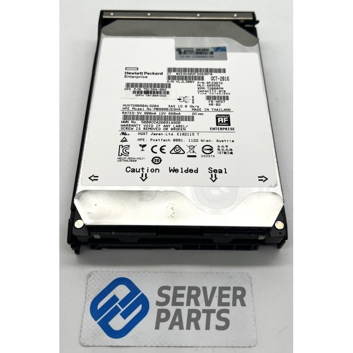 HP 8TB SAS 12G 7.2K LFF 805344