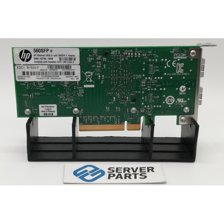 HP 560SFP+ 10GbE Dualport SFP+ PCIe LP 669279-001