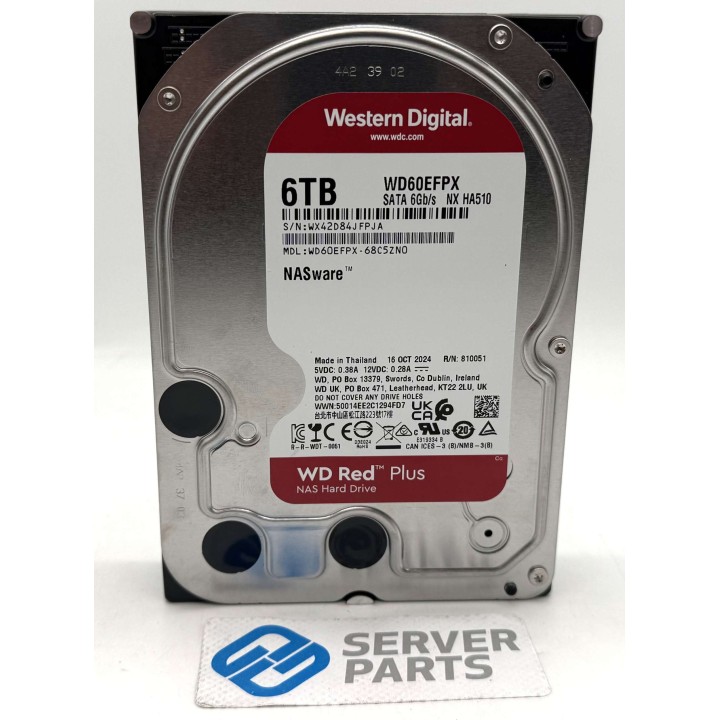 WD Red 6TB 5.4K SATA 6G 3.5" WD60EFPX