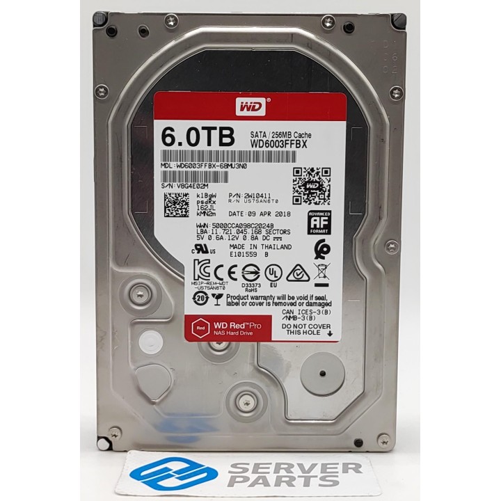 WD Red Pro 6TB 7.2K SATA 6G 3.5 WD6003FFBX