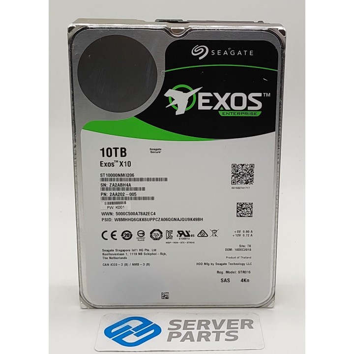 Seagate Exos X10 10TB 7.2K SAS 12G 3.5" ST10000NM0206
