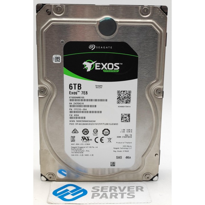 Seagate Exos 7E8 6TB 7.2K SAS 12G 3.5" ST6000NM0105