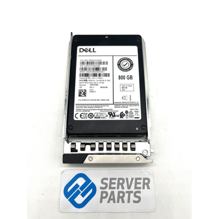 Dell 800GB SAS SSD 12G SFF Gen14 D9NCK