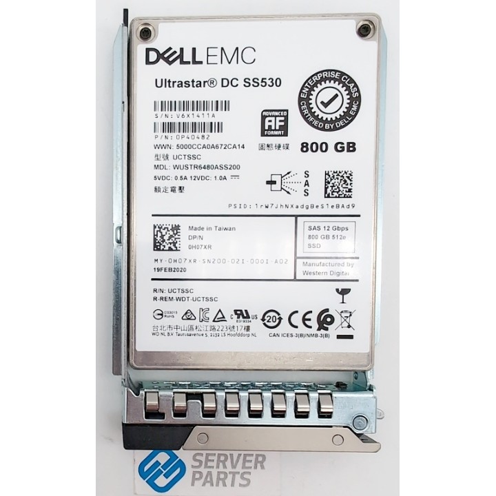 Dell 800GB SAS SSD 12G SFF H07XR