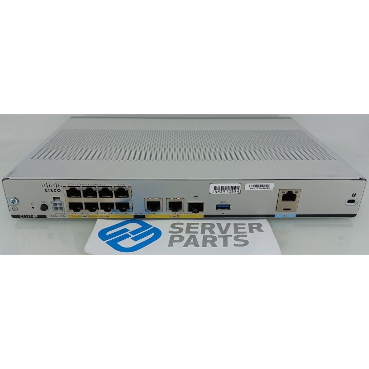 Cisco Integrated Services Router C1111-8P med 12V AC-Adapter