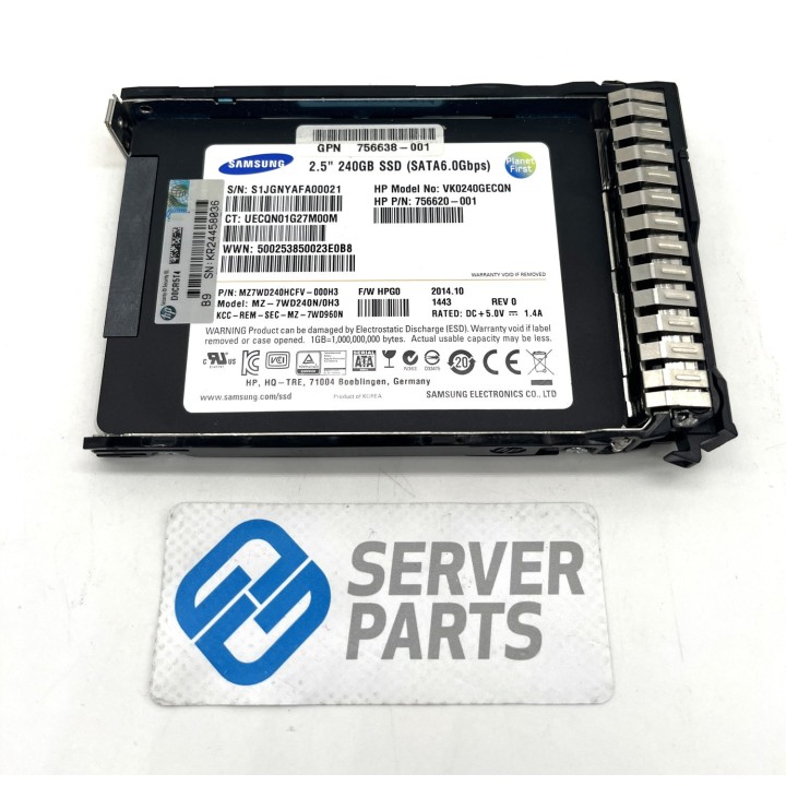 HP 240GB SSD SATA 6G SFF Gen8 757366-001