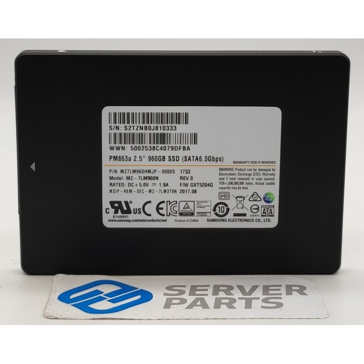 Samsung PM863a 960GB SSD SATA 6G 2.5" MZ-7LM960N