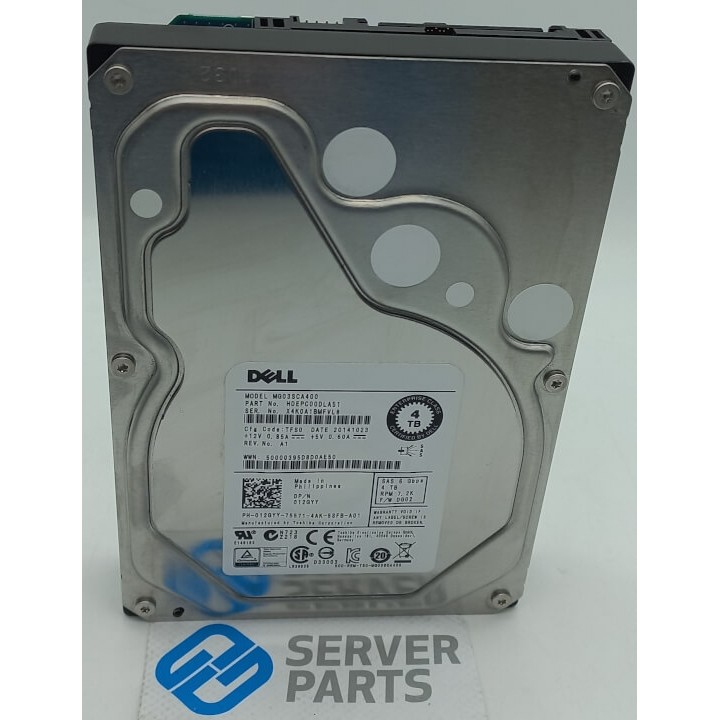 Dell 4TB 7.2K SAS 6G 3.5" 12GYY utan vagga