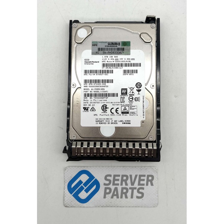 HPE 1.8TB 10K SAS 12G 2.5" Gen8 872738-001