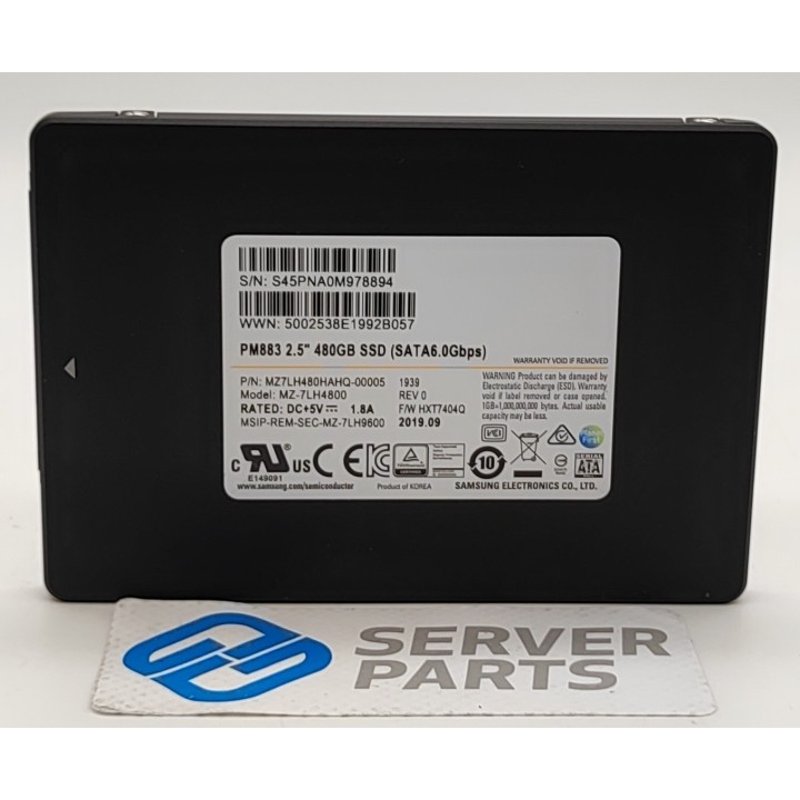 Samsung PM883 480GB SATA 6G SSD MZ-7LH4800