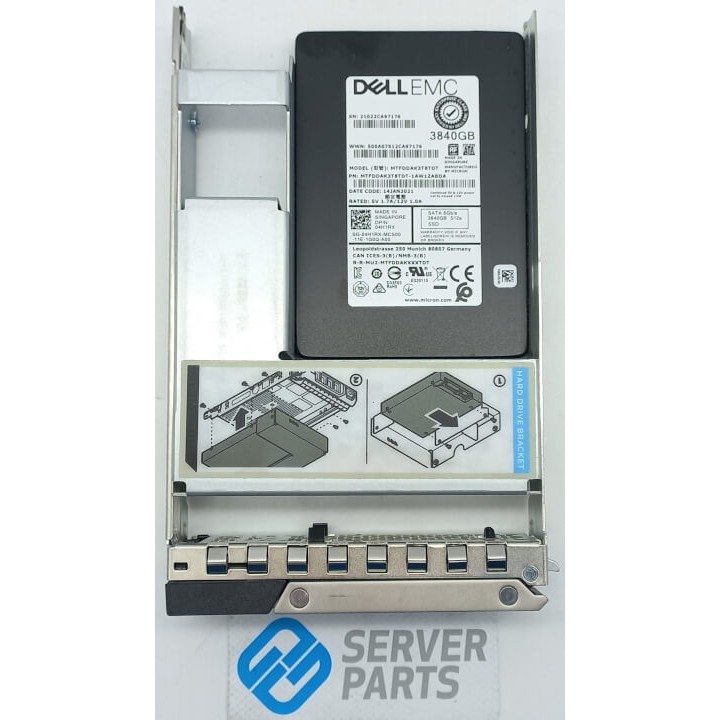 Dell 3.84TB SSD SATA 6G 2.5" i 3.5" LFF Gen14 4H1RX