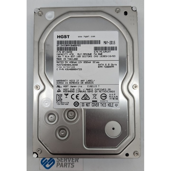 HGST 4TB 7.2K SATA 6G 3.5" HUS724040ALA640