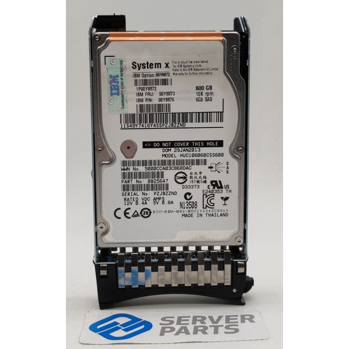 IBM 600GB 10K 6G SAS SFF 90Y8909