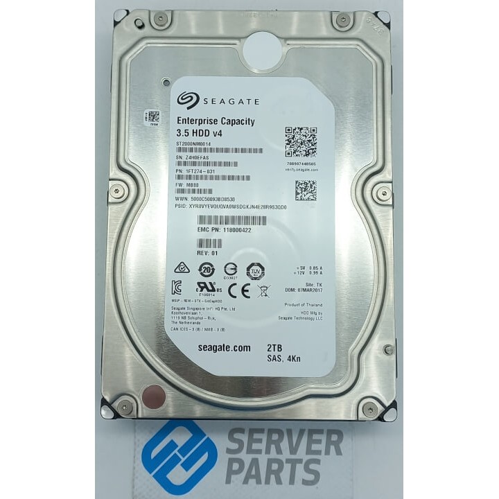 Seagate 2TB 7.2K SAS 12G 3.5" ST2000NM0014