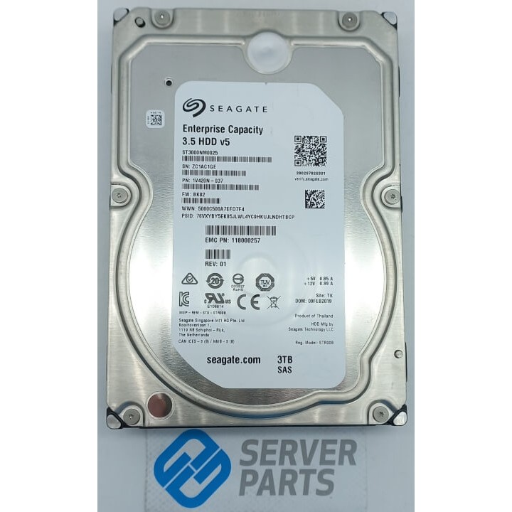 Seagate 3TB 7.2K SAS 12G 3.5" ST3000NM0025