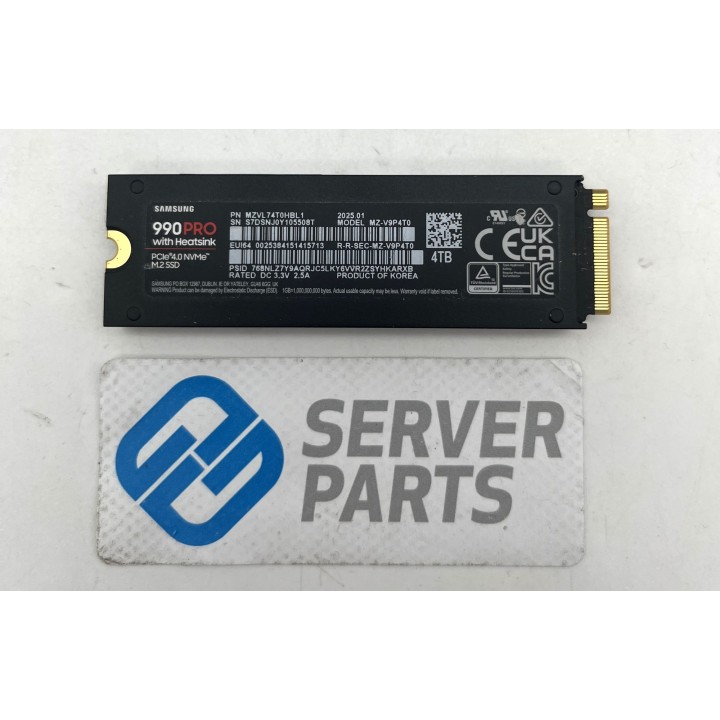 Samsung 990 PRO 4TB PCIe 4.0 NVMe M.2 SSD MZVL74T0HBL1
