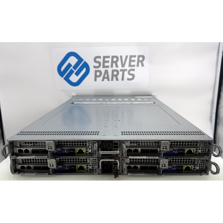 Supermicro AS-2123BT-HNR 4xNodes 2xAMD EPYC 7502 32GB 6xNvme U2 40G 2xPsu rails