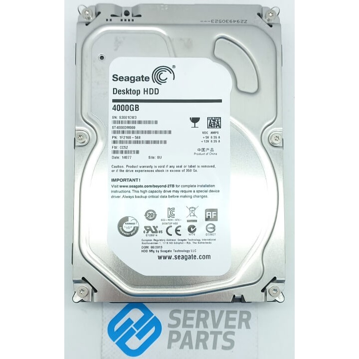 Seagate 4TB 5.9K SATA 6G 3.5" ST4000DM000