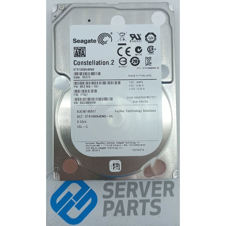 Seagate Constellation.2 1TB 7.2K SATA 6G 2.5" ST91000640NS