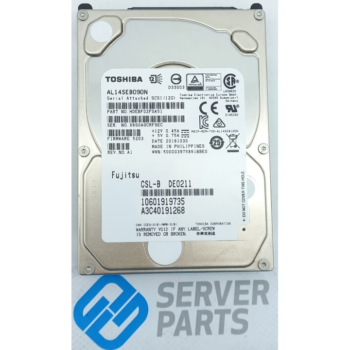Toshiba 900GB 10K SAS 12G 2.5" AL14SEB090N
