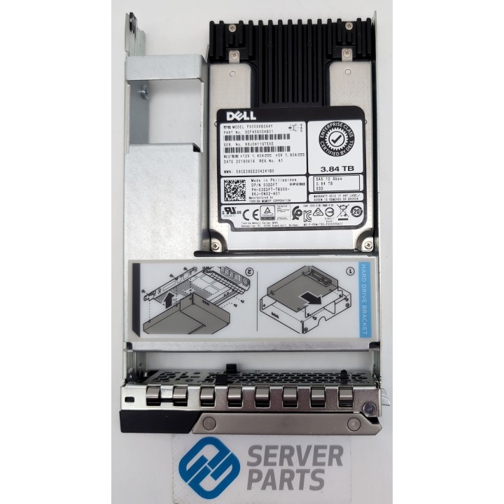 Dell 3.84TB SSD SAS 12G 2.5" i 3.5" LFF Gen14 3DDFT
