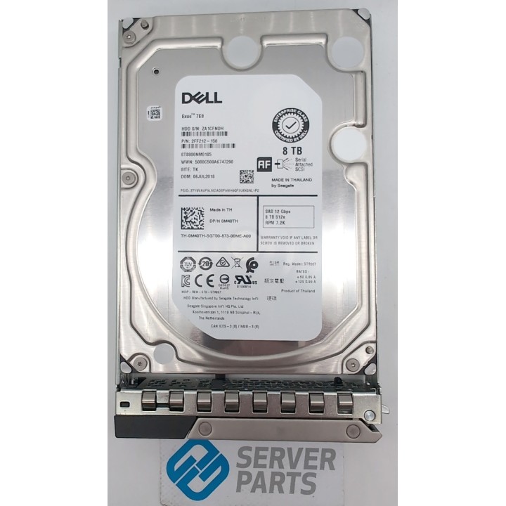 Dell 8TB 7.2K SAS 12G LFF Gen14 M40TH