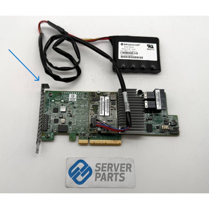 DELL LSI 9361-8i 12G TWMW9 LP + Batteri Backup  SPECIAL BRACKET