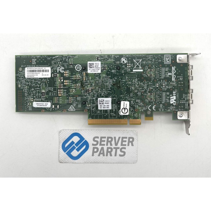 DELL Broadcom BC57412 10Gbps SFP+ 2Port LP YR0VV utan SFP