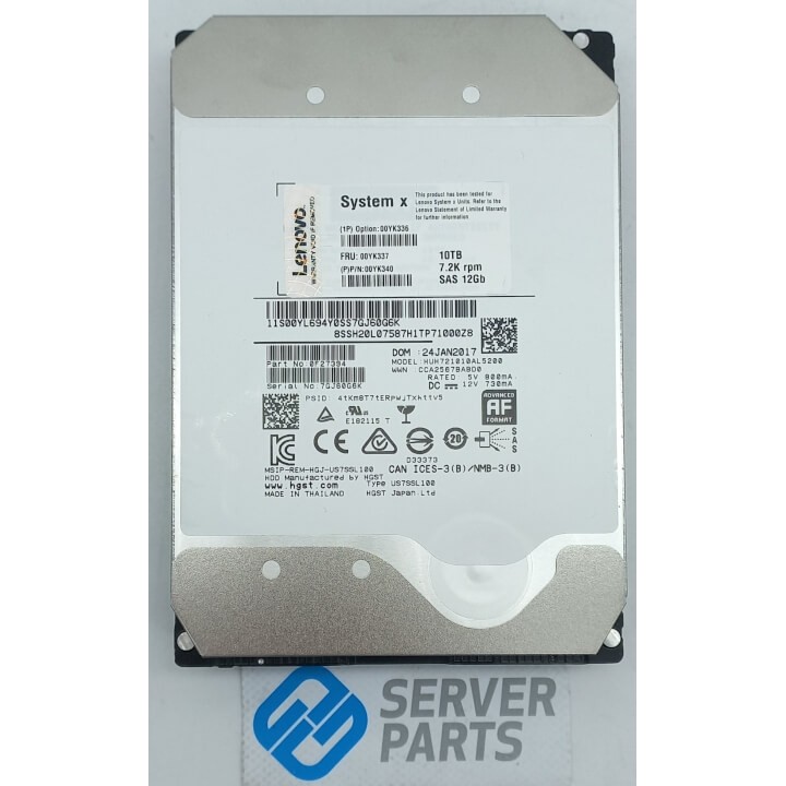 HGST 10TB 7.2K SAS 12G 512e 3.5" HUH721010AL5200