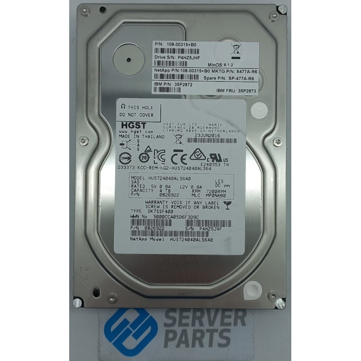 HGST 4TB 7.2K SAS 6G 3.5" HUS724040ALS640