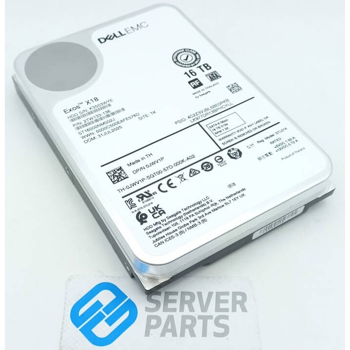 Dell 16TB 7.2K SATA 6G 512e 3.5" JWV1P  utan vagga