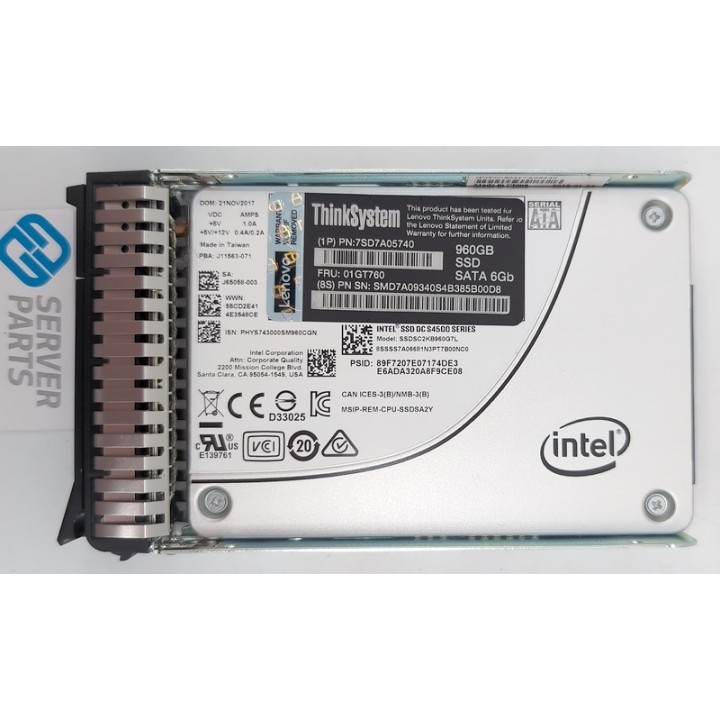 Lenovo 960GB SATA SSD SFF 01GT760