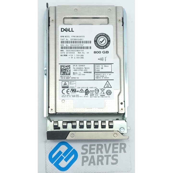 Dell 800GB SSD SAS 12G SFF Gen14 DHRVV